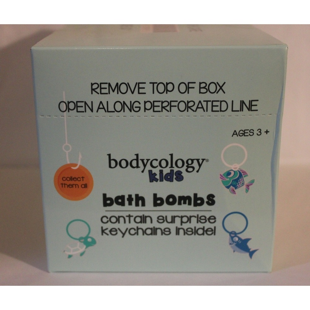Bodycology Kids Bath Bombs with Surprise Keychain Inside Hypoallergenic New Box